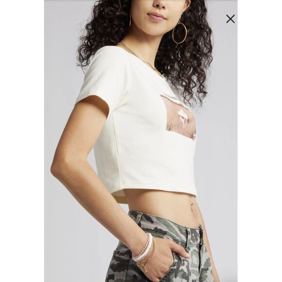 nwt CONEY ISLAND PICNIC 'Avant Gardening' Stretch Cotton Graphic Baby Tee Size L - Picture 9 of 9